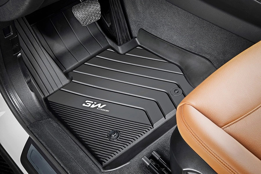 Thảm lót sàn xe ô tô BMW X7 2018- đến nay nhãn hiệu Macsim 3W - chất liệu nhựa TPE đúc khuôn cao cấp - màu đen