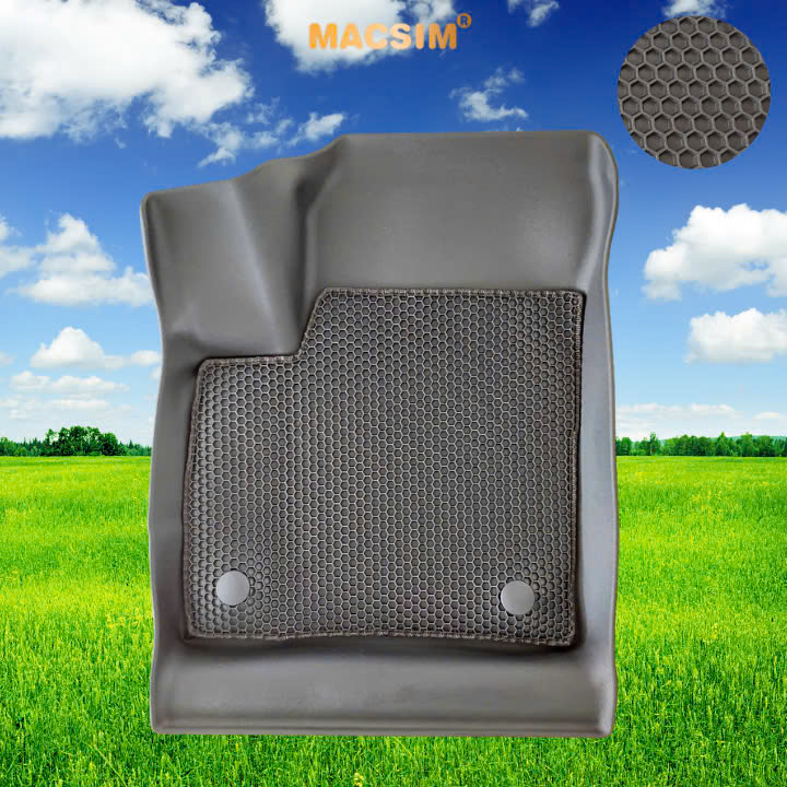 Thảm 2 lớp sd3 dạng lưới lục giác Vinfast Vf5 (đen) 3 - bề mặt cao su siêu sạch - Macsim