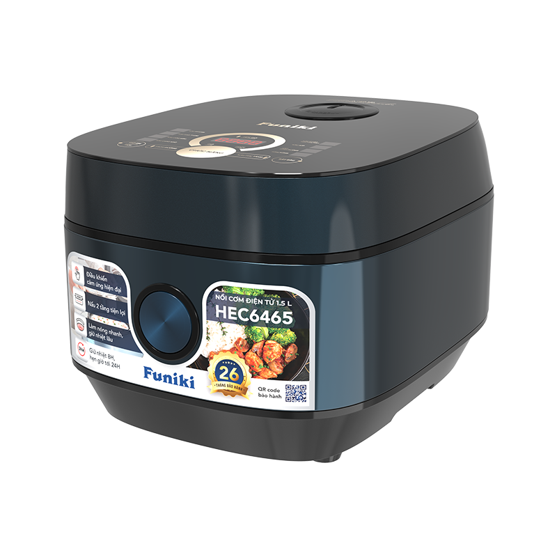 Nồi cơm điện tử 1.5 L Funiki HEC6465 - Công suất 800W - Bảo hành 26 tháng - Hàng chính hãng