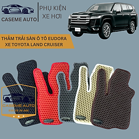 [TOYOTA LAND CRUISER] Thảm Trải Sàn, Lót Sàn Ô Tô Cao Su Eudora CloudFoam Thiết Kế Theo Xe Dành Cho Xe TOYOTA LAND CRUISER, Chống Nước, Không Mùi, Ngăn Bụi Bẩn, Dễ Vệ Sinh - Hàng Chính Hãng