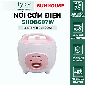 [Hàng Chính Hãng] Nồi cơm điện SUNHOUSE 1.8L SHD8607W