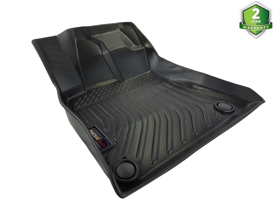 Thảm lót sàn xe ô tô Audi A4 2009-2015 Nhãn hiệu Macsim chất liệu nhựa TPE cao cấp màu đen