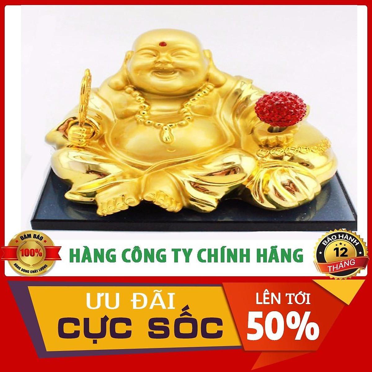 Tượng phật di lặc để taplo kiêm nước hoa ô tô xe hơi cao cấp khử mùi chống say xe cầu an lành hạnh phúc