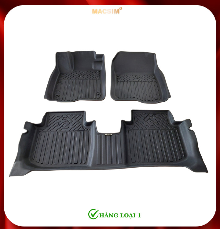 Thảm lót sàn xe ô tô Honda CRV 2023+ (2 hàng ghế) Nhãn hiệu Macsim chất liệu nhựa TPE cao cấp màu đen