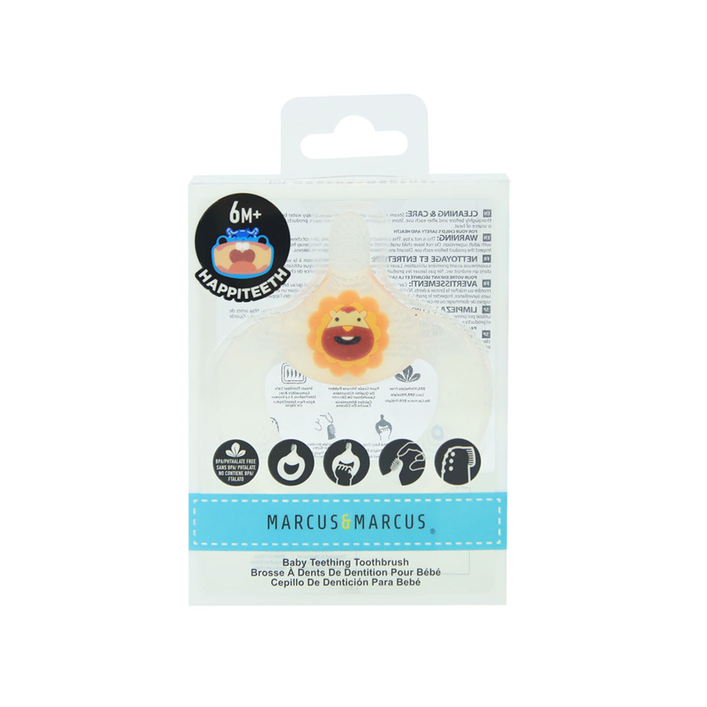 Bàn chải đánh răng kiêm gặm nướu silicon cho bé Marcus & Marcus, từ 6 tháng - Marcus