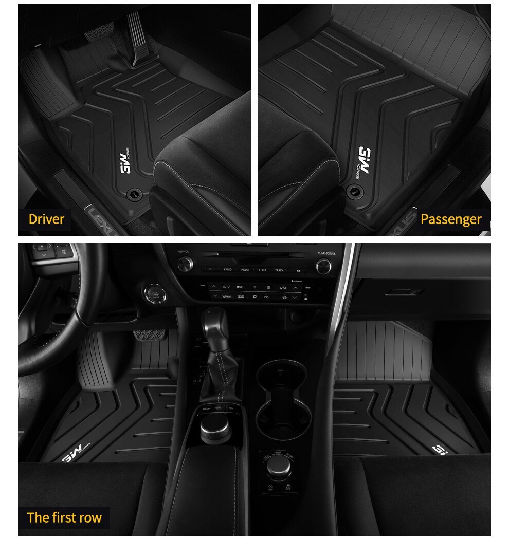 Thảm lót sàn xe ô tô VOLKSWAGEN TIGUAN 2007-2017 Nhãn hiệu Macsim 3W chất liệu nhựa TPE đúc khuôn cao cấp - màu đen