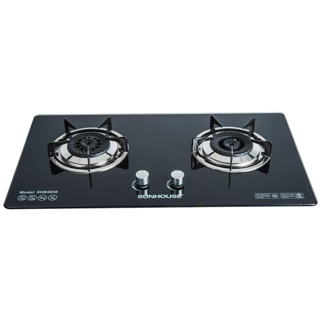Bếp gas âm cao cấp Sunhouse SHB6636, Mặt kính cường lực siêu bền, Có cảm biến tự động ngắt gas, Bảo hành 2 năm tại nhà - Hàng chính hãng