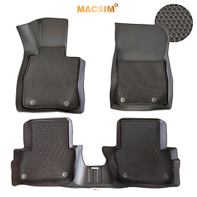 Thảm ô tô sd3 2 lớp dạng lưới lục giác Mazda 2 màu đen - bề mặt cao su siêu sạch - Macsim