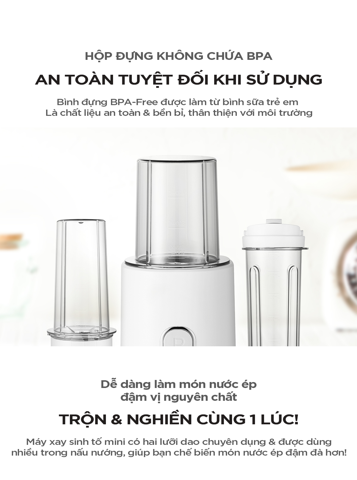 Máy Xay Sinh Tố Mini Cuckoo CFM-D60MGW-Thiết kế nhỏ gọn & hiện đại-Thao tác với 1 chạm-Hàng chính hãng