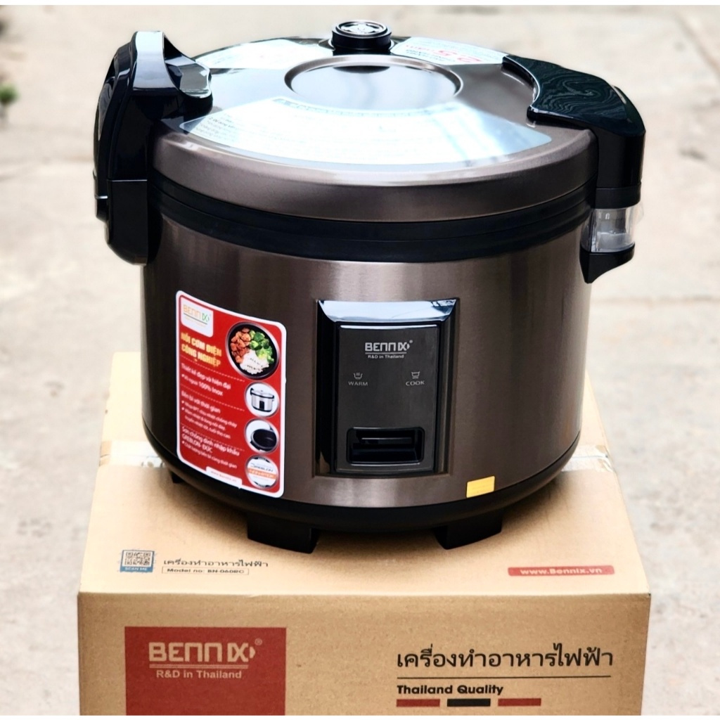 Nồi cơm điện công nghiệp 1850W Bennix Thái Lan BN-060RC dung tích 6L - Hàng chính hãng