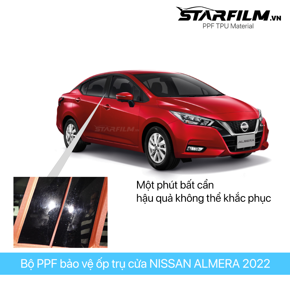 Nissan Almera 2022 PPF TPU trụ bóng chống xước tự hồi phục