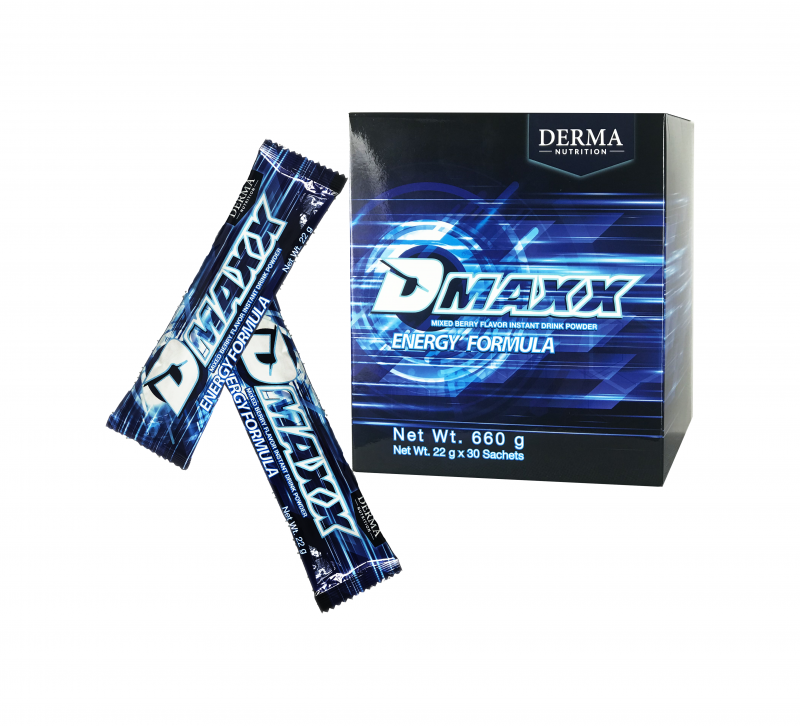 DMAXX thức uống bổ sung năng lượng có đường Damode 1 gói dùng thử màu xanh