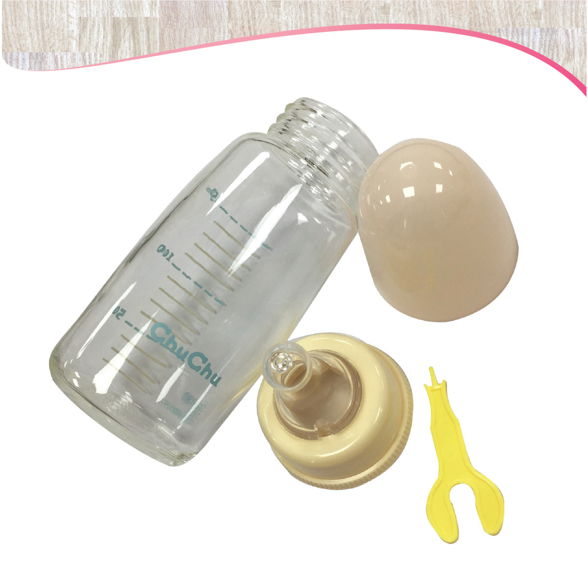 Combo Bình Sữa PPSU Cổ Thường 150ml + 1 Núm Vú Silicon (chống đầy hơi, sặc sữa) Chuchubaby