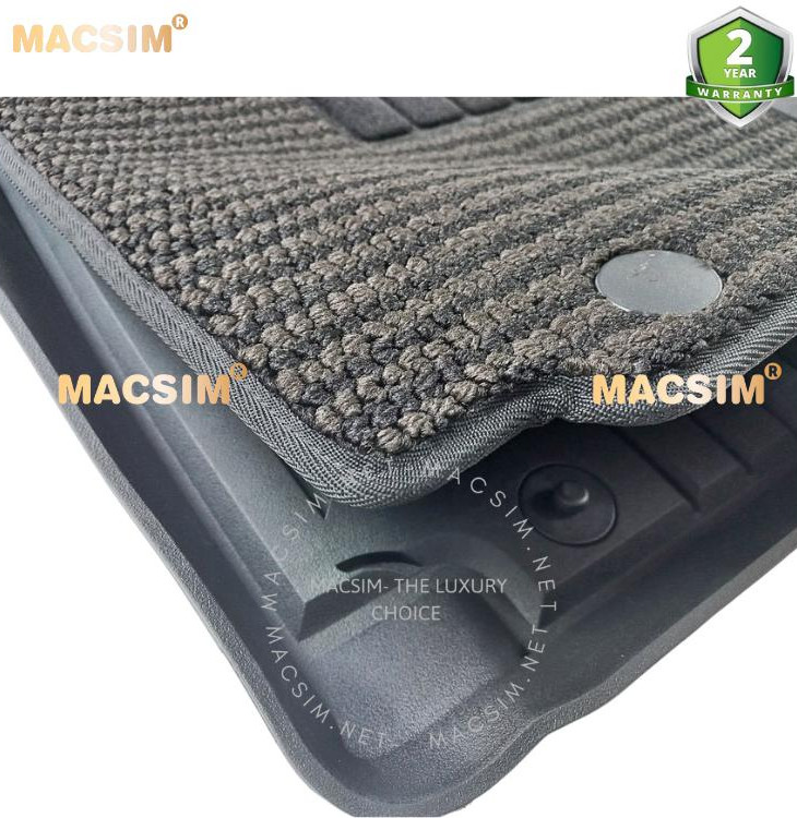 Thảm lót sàn xe ô tô 2 lớp BMW 3 Series New 320i/ 330i 2019-2024+nhãn hiệu Macsim 3W chất liệu nhựa TPE đúc khuôn cao cấp - màu đen