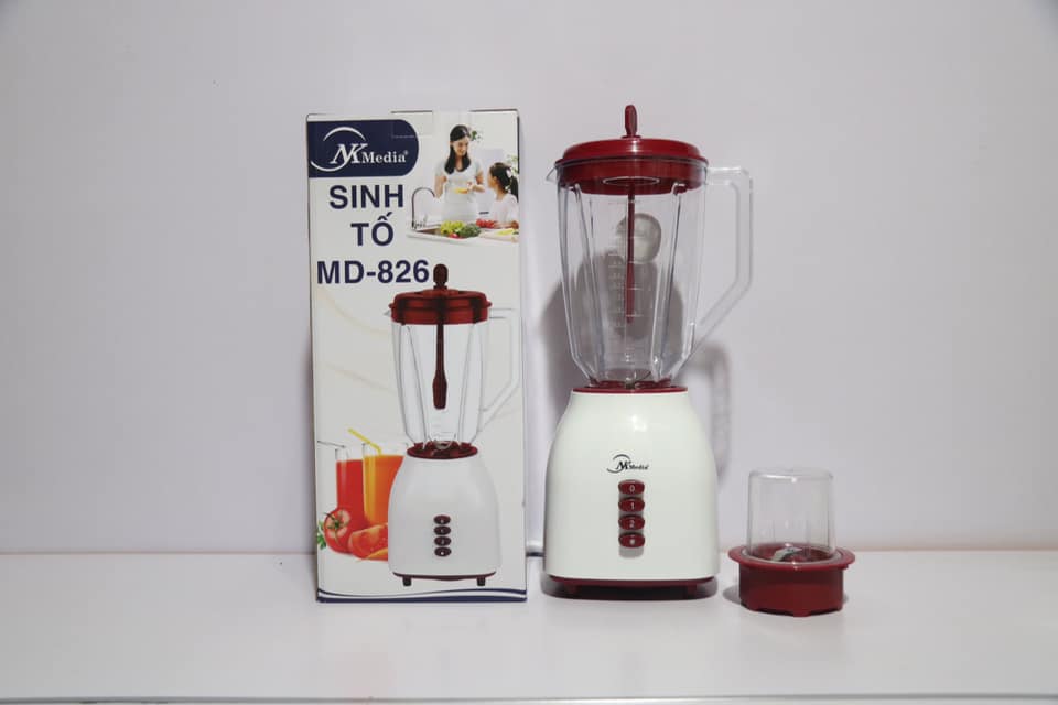 Máy Xay Sinh Tố 2 Cối Nhựa NK Media MD-826 - Hàng Chính Hãng