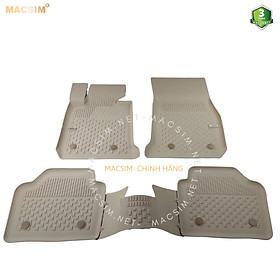 Thảm lót sàn ô tô nhựa TPE Silicon BMW 3 series 2005-2011 Beige Nhãn hiệu Macsim