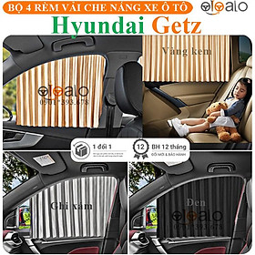 Rèm vải che chắn nắng dành cho xe Hyundai Getz vải lụa gắn nam châm keo 3M RVCK