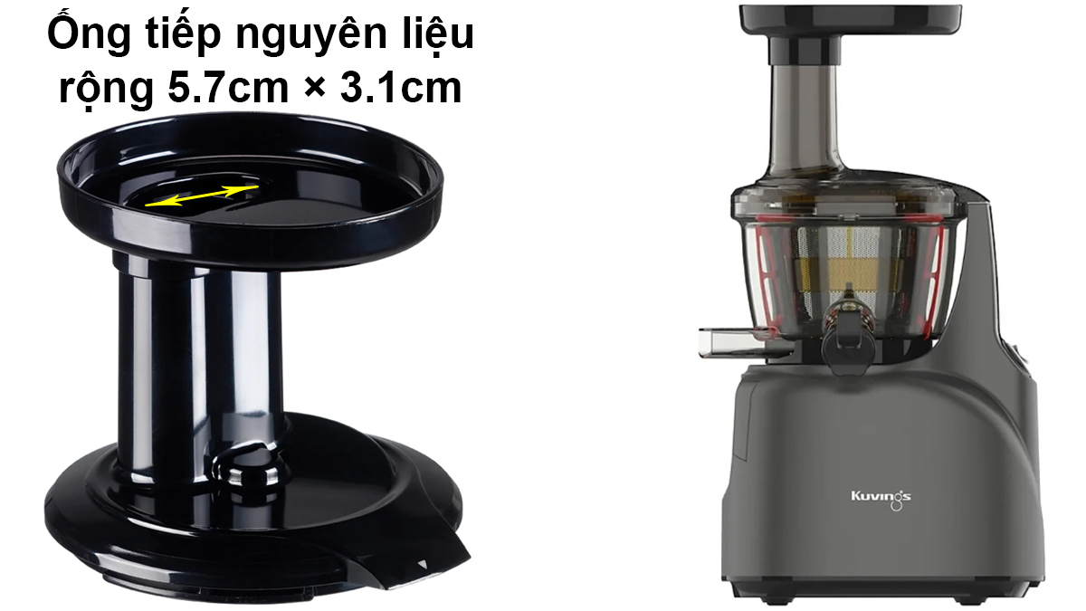 Máy ép trái cây tốc độ chậm Kuvings J80 (400ml) - Màu xám - Hàng chính hãng