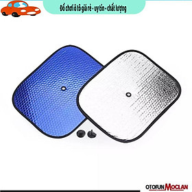Bộ 2 tấm chắn nắng tròn xốp dày dặn cho xe ô tô - có miếng nút cố định