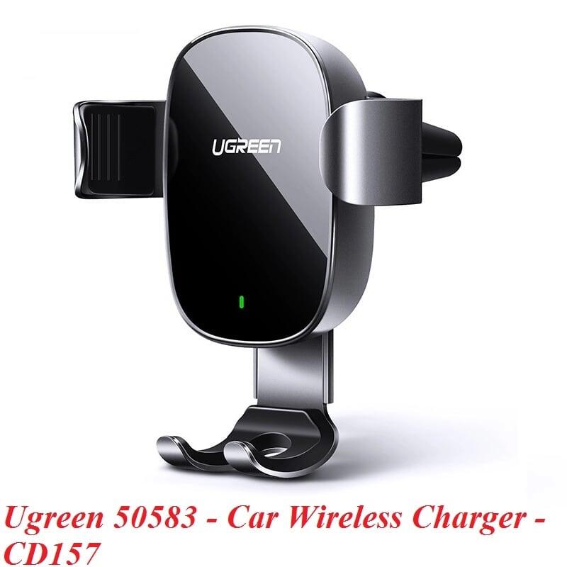 Ugreen UG50583CD157TK 10W màu Đen Sạc điện thoại không dây trên xe hơi - HÀNG CHÍNH HÃNG
