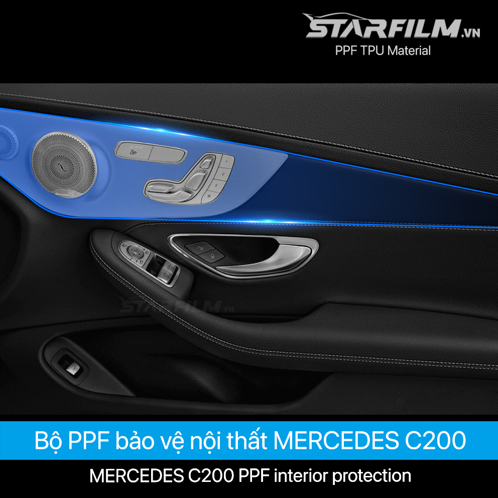 Mercedes Benz C200 2019 ~ 2021 PPF TPU nội thất chống xước tự hồi phục STARFILM