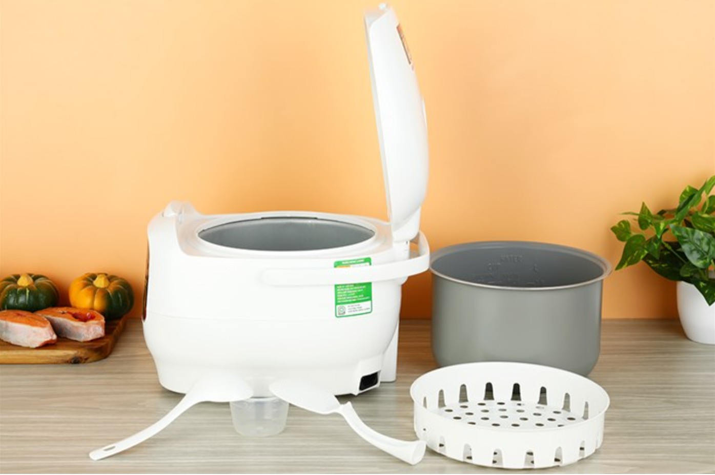 Nồi cơm điện tử Sharp 1.8 lít KS-COM183MV-WH - Hàng chính hãng