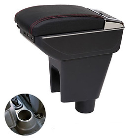 Hộp tỳ tay ô tô, xe hơi dùng cho xe Chevrolet Spark cao cấp tích hợp 7 cổng USB DUSB-SPNK , Kích thước đường kính đế ốp vào: 6.6cm, sản phẩm được làm từ Chất liệu: Nhựa ABS và da PU cao cấp