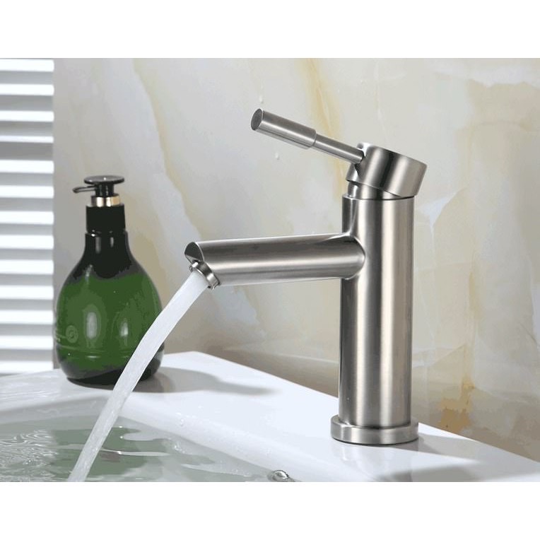 Vòi Rửa Mặt Thân Thấp nóng lạnh Inox 304 SUS304 GROVES GRV 304T