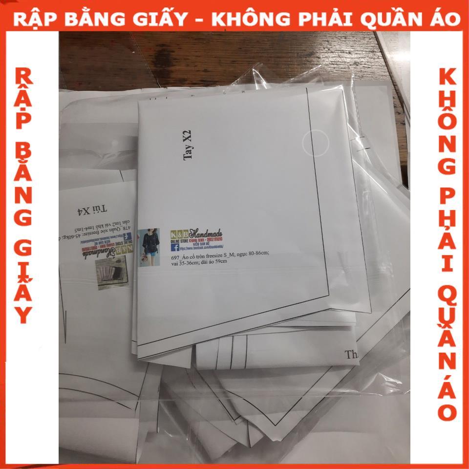 Rập giấy áo pelum tay phồng mã 1295 (BẢN VẼ)