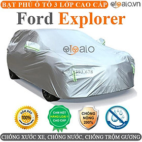 Bạt phủ xe ô tô Ford Explorer vải dù 3 lớp CAO CẤP BPXOT