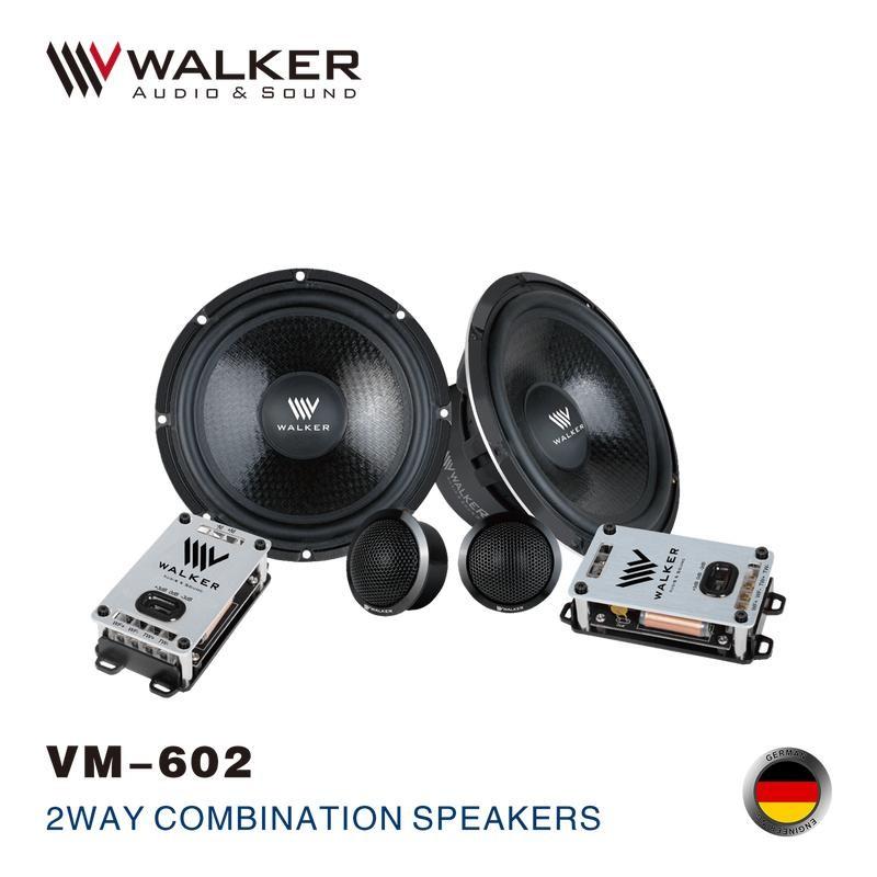 Loa cánh Ô tô Walker VM 602 Magnet 17 oz Loa phân tần 2 WAY COMPONENT 6.5 inch màng carbon cao cấp