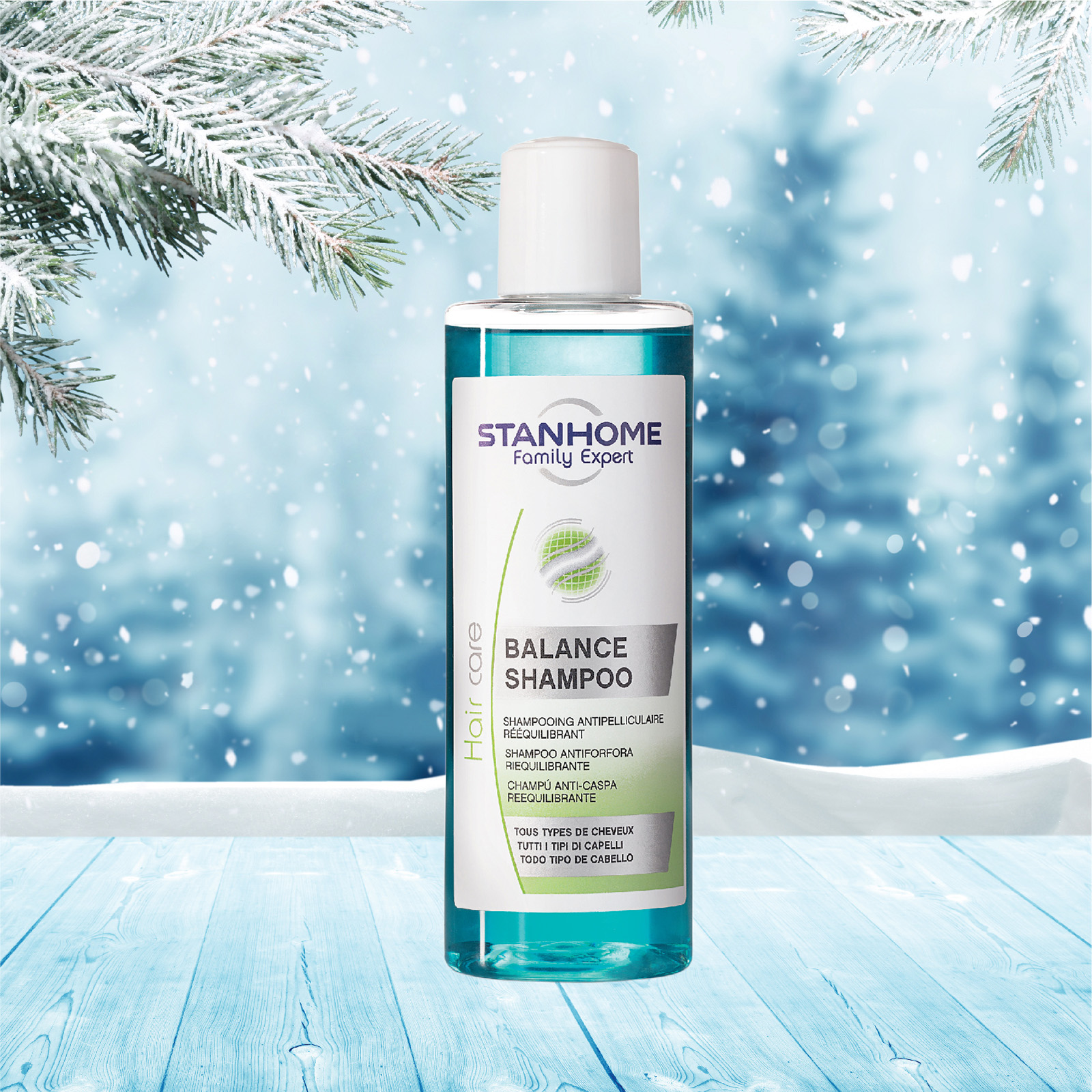 Dầu gội làm sạch giảm gàu vảy nến viêm da đầu và giảm ngứa da đầu Stanhome Balance Shampoo 200ml