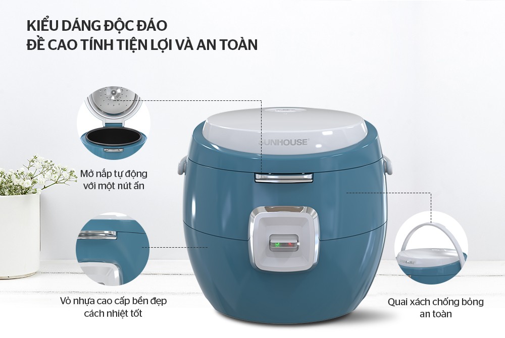 Nồi cơm điện 1.8L SUNHOUSE SHD8662 - Hàng chính hãng