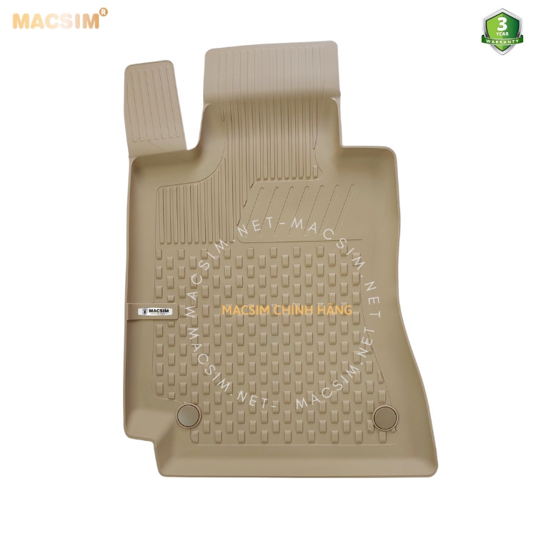 Thảm lót sàn ô tô nhựa TPE Silicon Mercedes C Series W204 2007-2014 Beige Nhãn hiệu Macsim