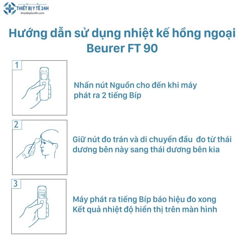 Nhiệt Kế Hồng Ngoại Đo Trán Beurer FT90 - Đo Nhiệt Độ Cơ Thể, Môi Trường - Phù Hợp Mọi Đối Tượng