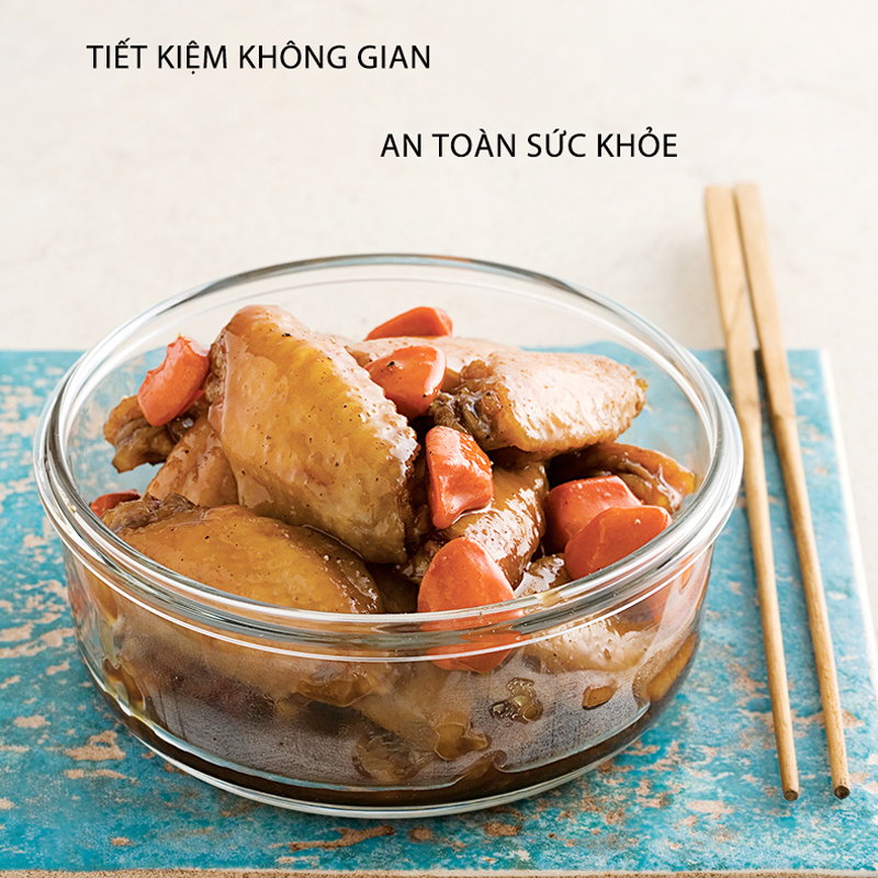 Bộ 6 hộp thủy tinh hình tròn và chữ nhật 370 ml+ 400 ml-CCR4L36