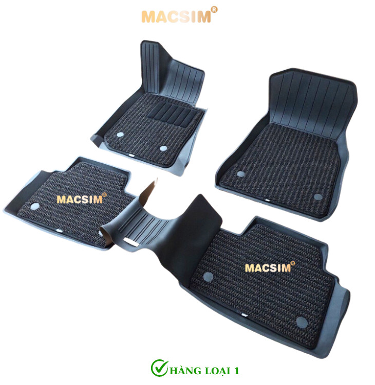 Thảm lót sàn xe ô tô 2 lớp BMW 3 Series New 320i/ 330i 2019-2024+nhãn hiệu Macsim 3W chất liệu nhựa TPE đúc khuôn cao cấp - màu đen