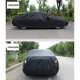 Bạt phủ ô tô Volkswagen Polo thương hiệu Macsim sử dụng trong nhà và ngoài trời chất liệu Polyester - màu đen