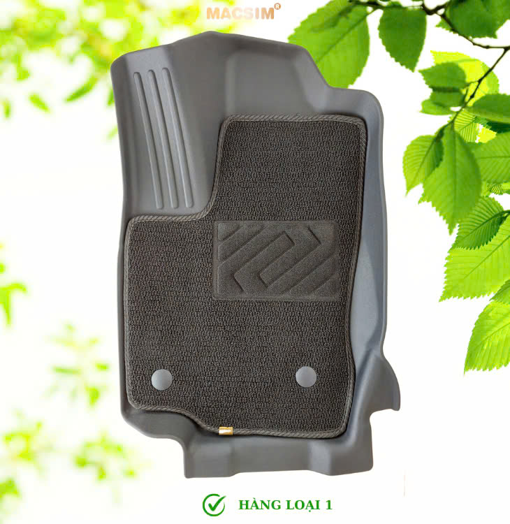 Thảm lót sàn ô tô 2 lớp cao cấp dành cho xe Toyota Prado 2025+ (sd3) nhãn hiệu Macsim chất liệu TPE màu đen
