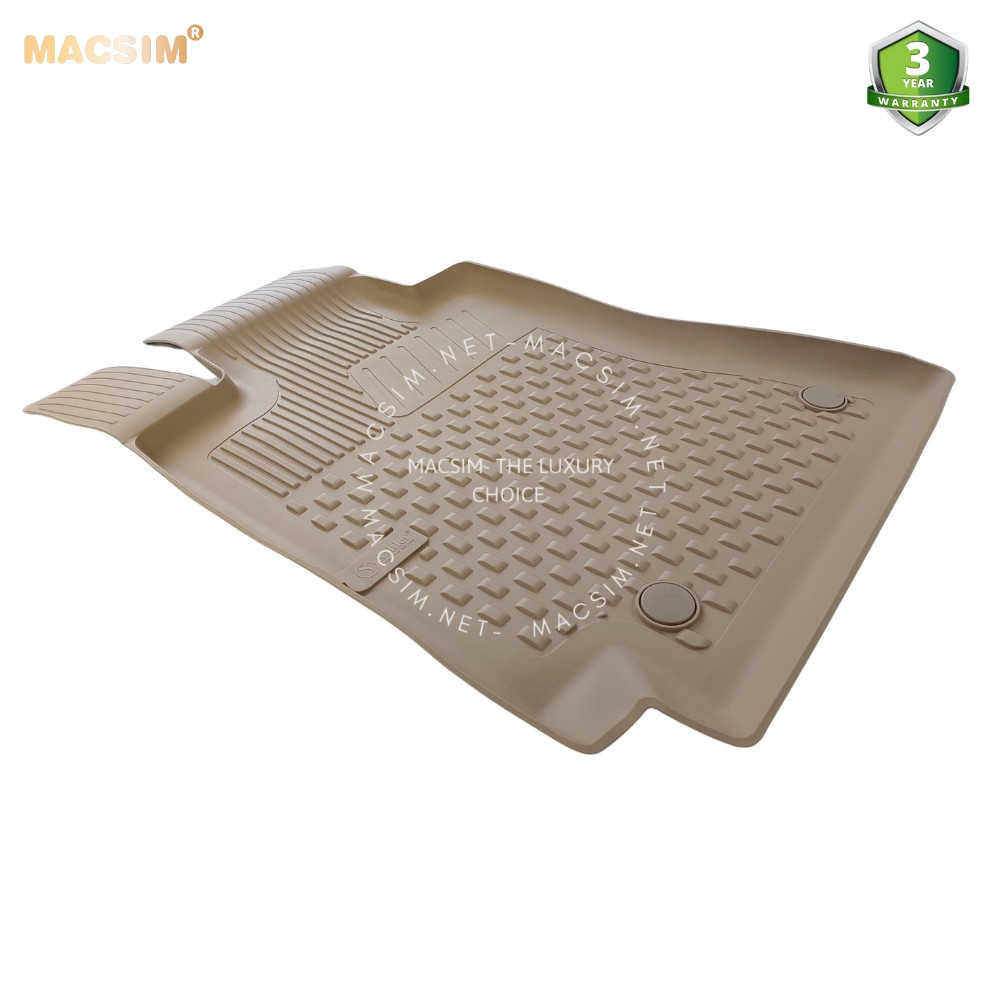 Thảm lót sàn ô tô nhựa TPE Silicon Mercedes E W213 2016-2021 Beige Nhãn hiệu Macsim