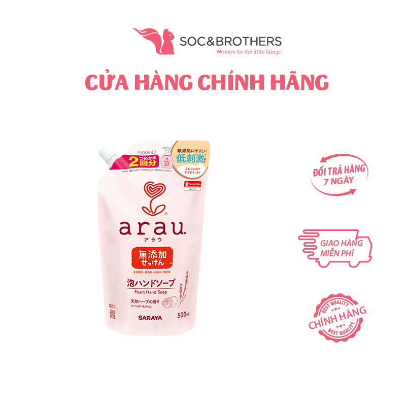 Nước rửa tay tạo bọt Arau dạng bình/ túi