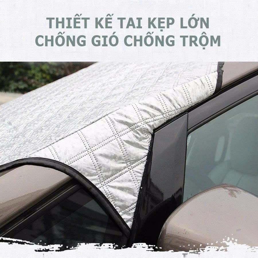 Bạt Che Nắng Kính Lái Ô Tô Chống Nóng 3 Lớp cao cấp (xe 5 chỗ và xe 7 chỗ) kèm túi xách sang trọng