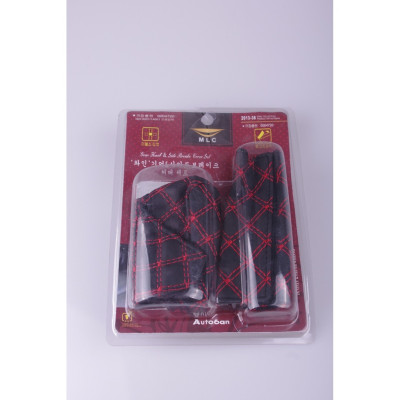 Bọc cần số và tay thắng xe ô tô AM-15 (Đen Chỉ Đỏ)