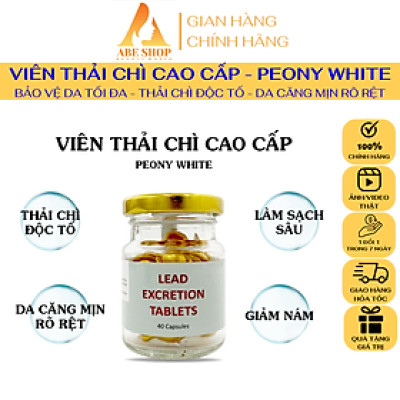 Viên Thải Chì PEONY WHITE 40v - Mờ Thâm Nám - Dưỡng Trắng Da - Giảm Tác Nhân Gây Nám - Phục Hồi - Chống Lão Hóa