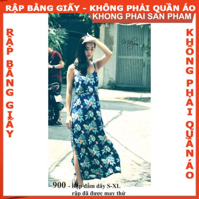 Rập đầm dây dáng suông - Rập giấy A0 mã 900 (BẢN VẼ)