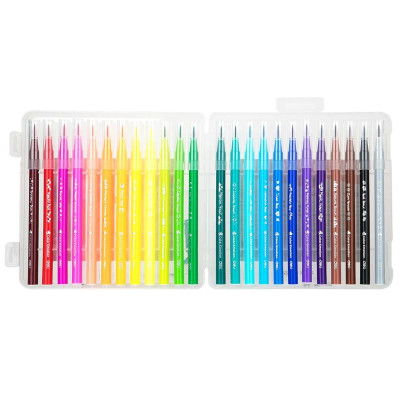 Hộp 24 Bút Lông Màu Cọ Mềm - Deli EC10324