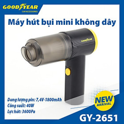 Máy Hút Kiêm Thổi Bụi Cầm Tay GOODYEAR GY-2651 Siêu Mini Sạc Điện Thông Minh - Nhập Khẩu Chính Hãng