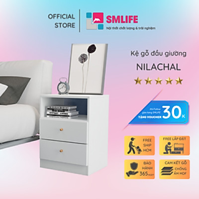 Kệ Đầu Giường Phòng Ngủ Nhỏ Gọn SMLIFE Nilachal