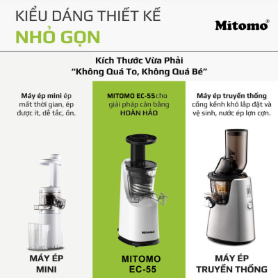 Máy ép chậm, máy ép trái cây Mitomo EC-55 hàng chính hãng