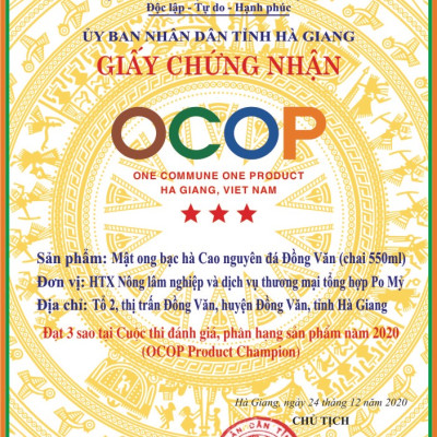 MẬT ONG BẠC HÀ OCOP HÀ GIANG CHÍNH HÃNG 1 LÍT, MẬT ONG PO MỶ ĐẶC SẢN CAO NGUYÊN ĐÁ HÀ GIANG